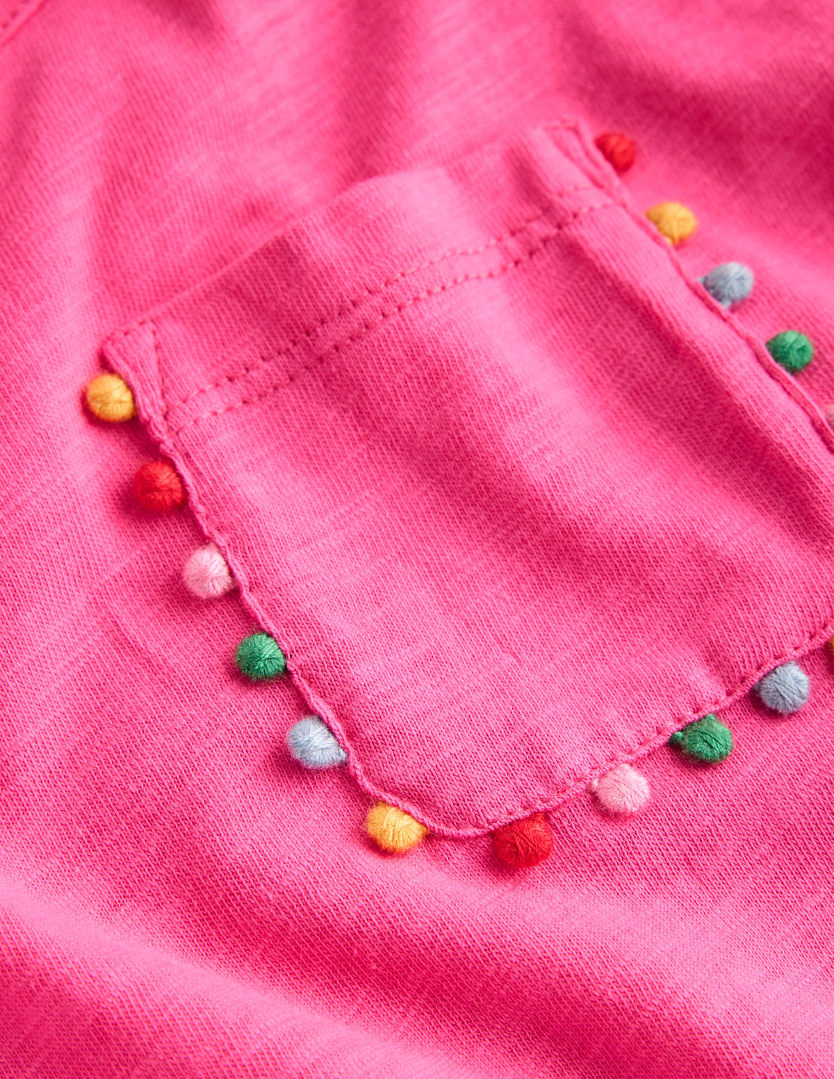 Dropped Waist Pom Tunic-Flamingo Pink - Image 3
