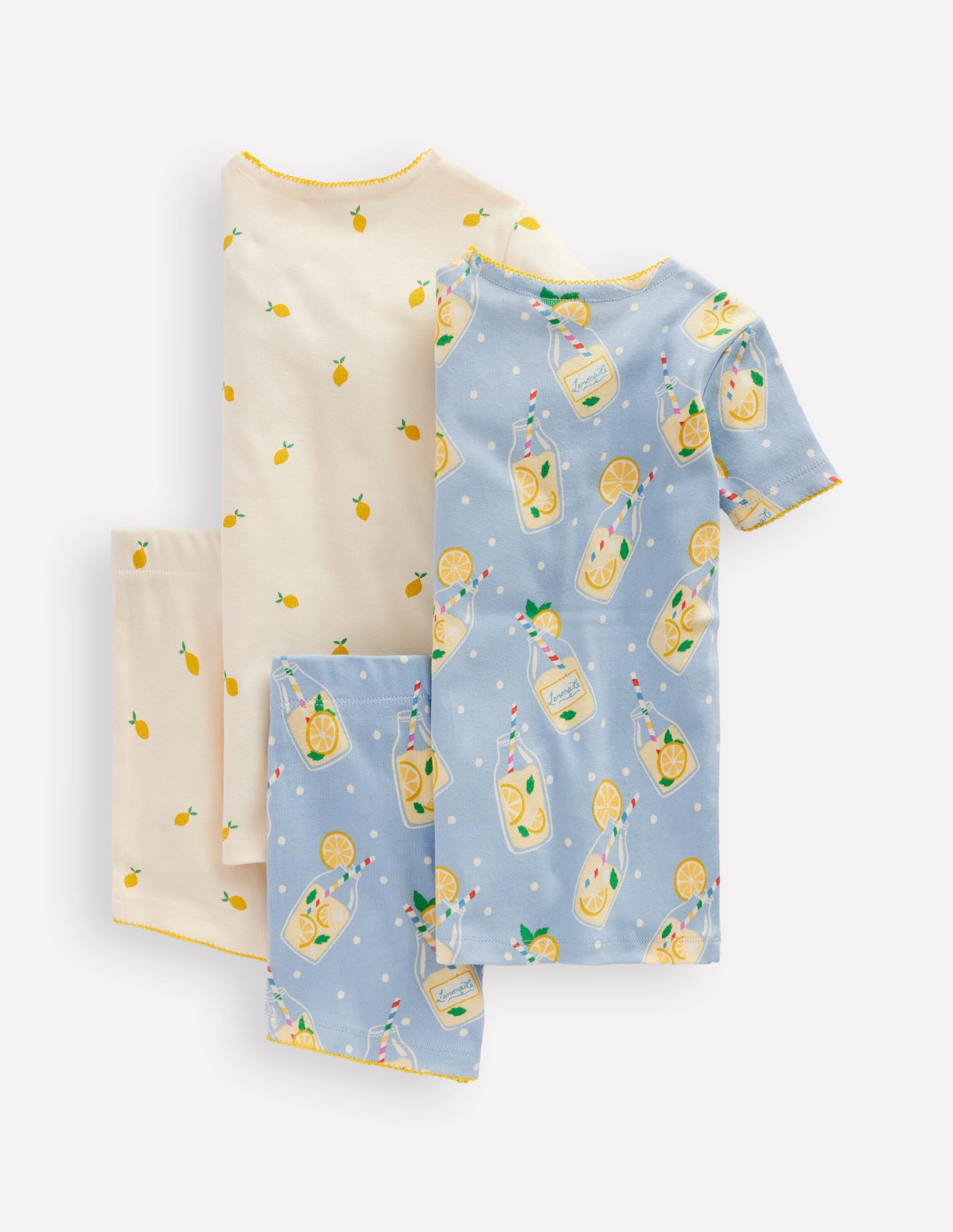 Twin Pack Short Pyjamas-Lemonade Mix - Image 2