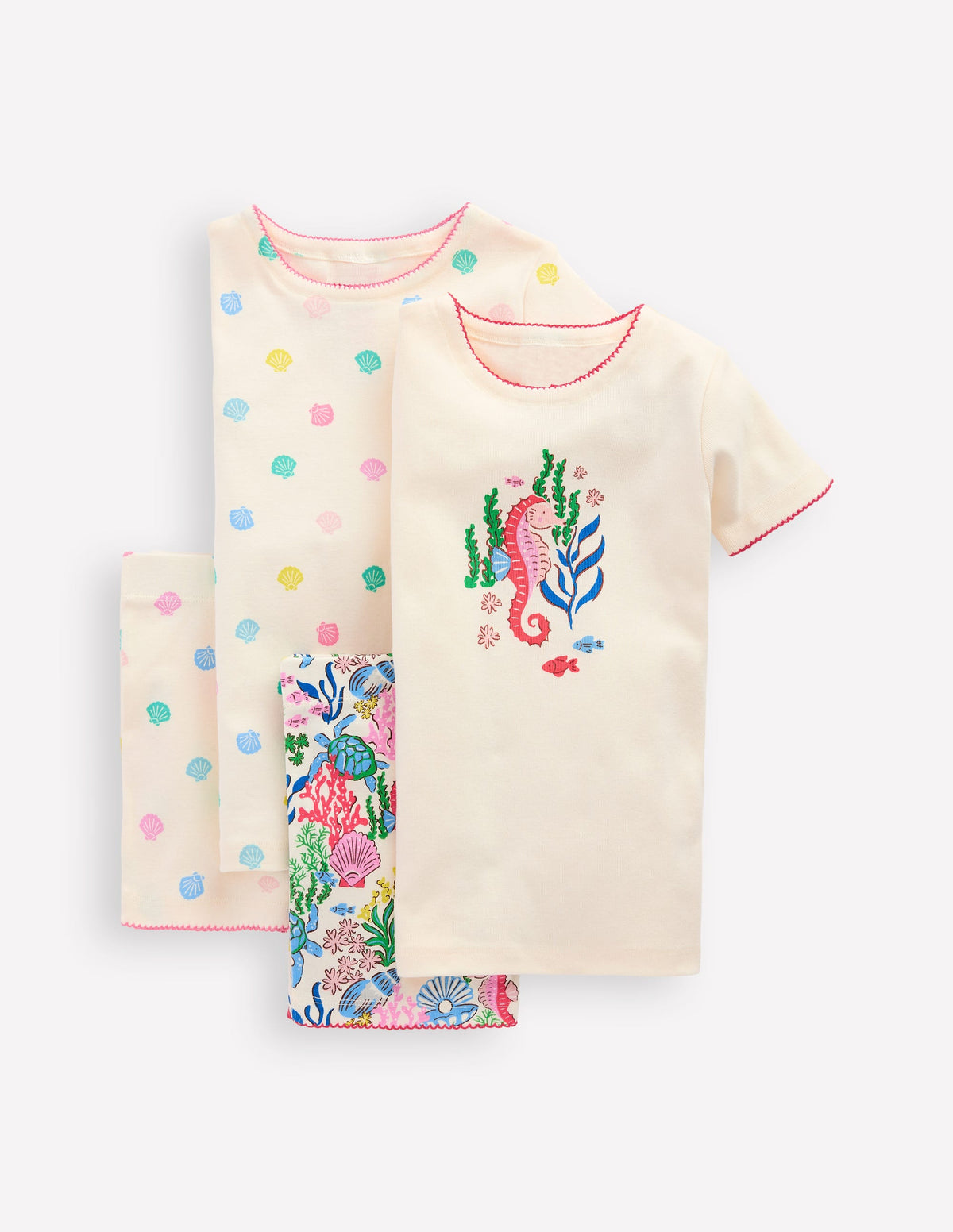 Twin Pack Short Pyjamas-Multi Coral Cove - Image 1