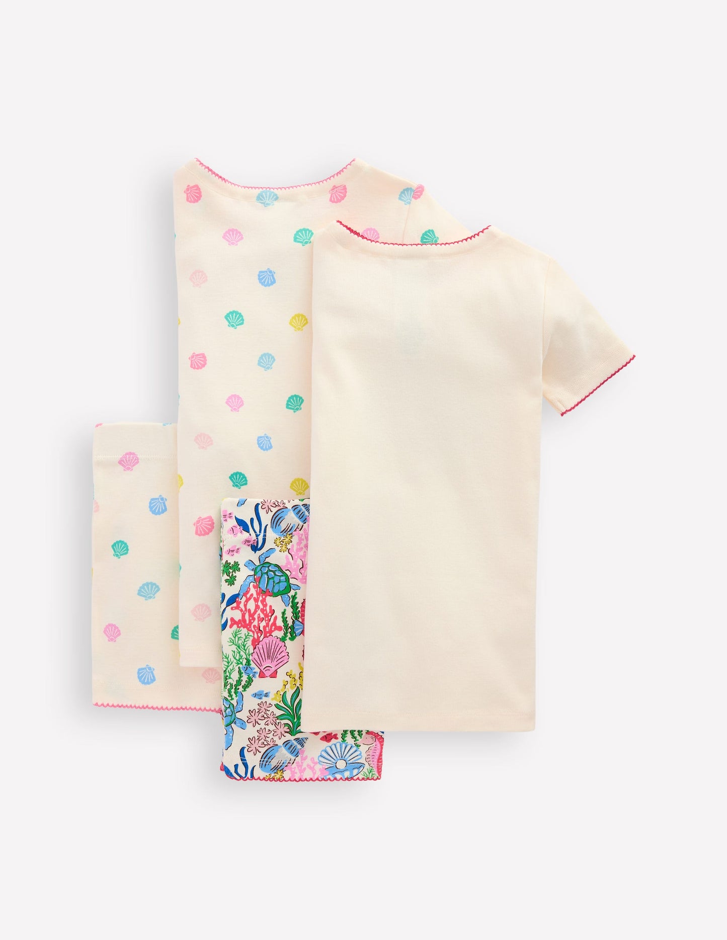 Twin Pack Short Pyjamas-Multi Coral Cove