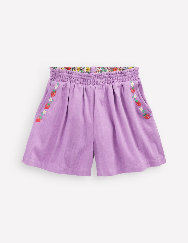 Pull-On Shorts-Aster Purple