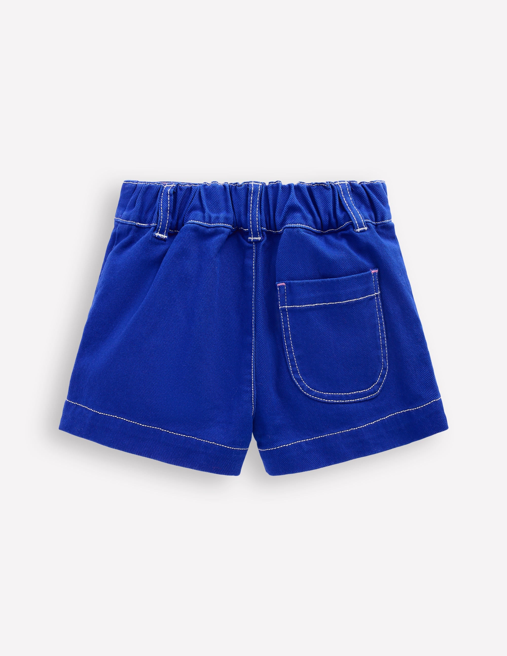 Patch Pocket Shorts-Bright Blue - Image 2