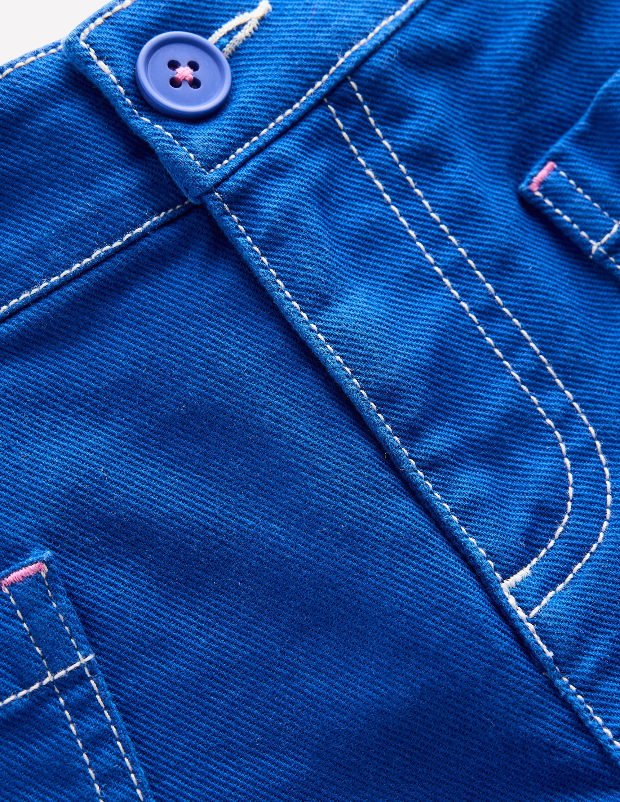 Patch Pocket Shorts-Bright Blue - Image 3