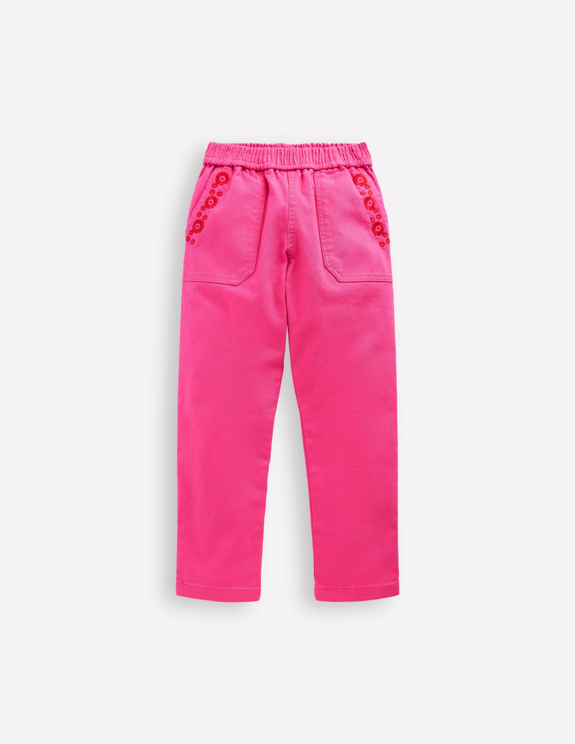 Pull-On Trouser-Sorbet Pink Embroidered - Image 1