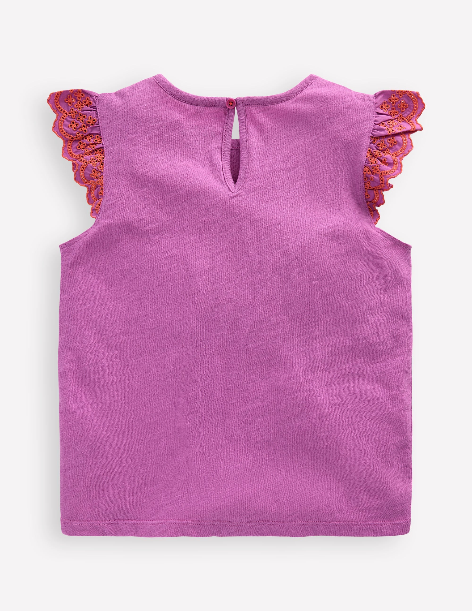 Margaret Broderie Frill Tee-Orchid Purple - Image 2