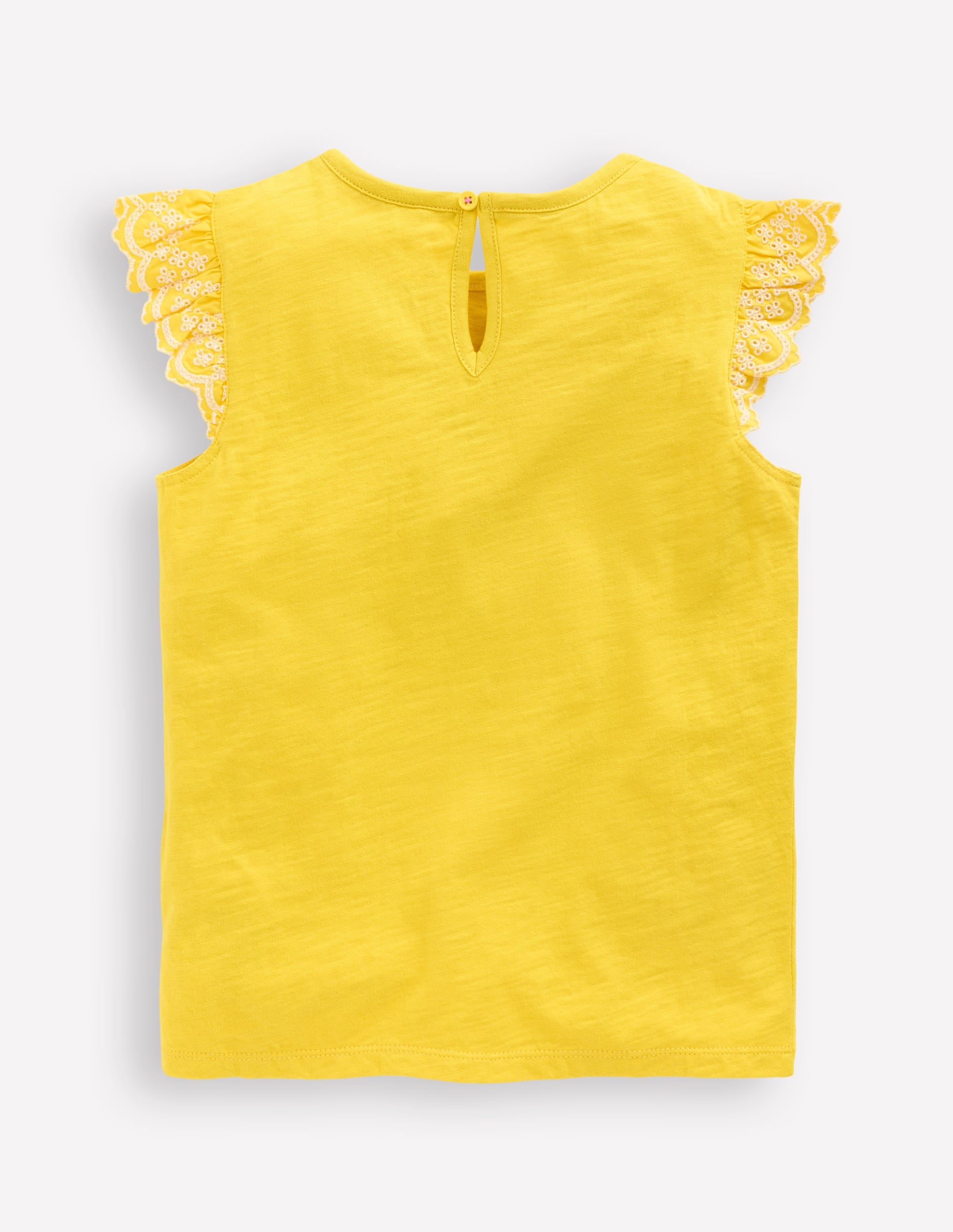 Margaret Broderie Frill Tee-Pineapple Yellow - Image 2