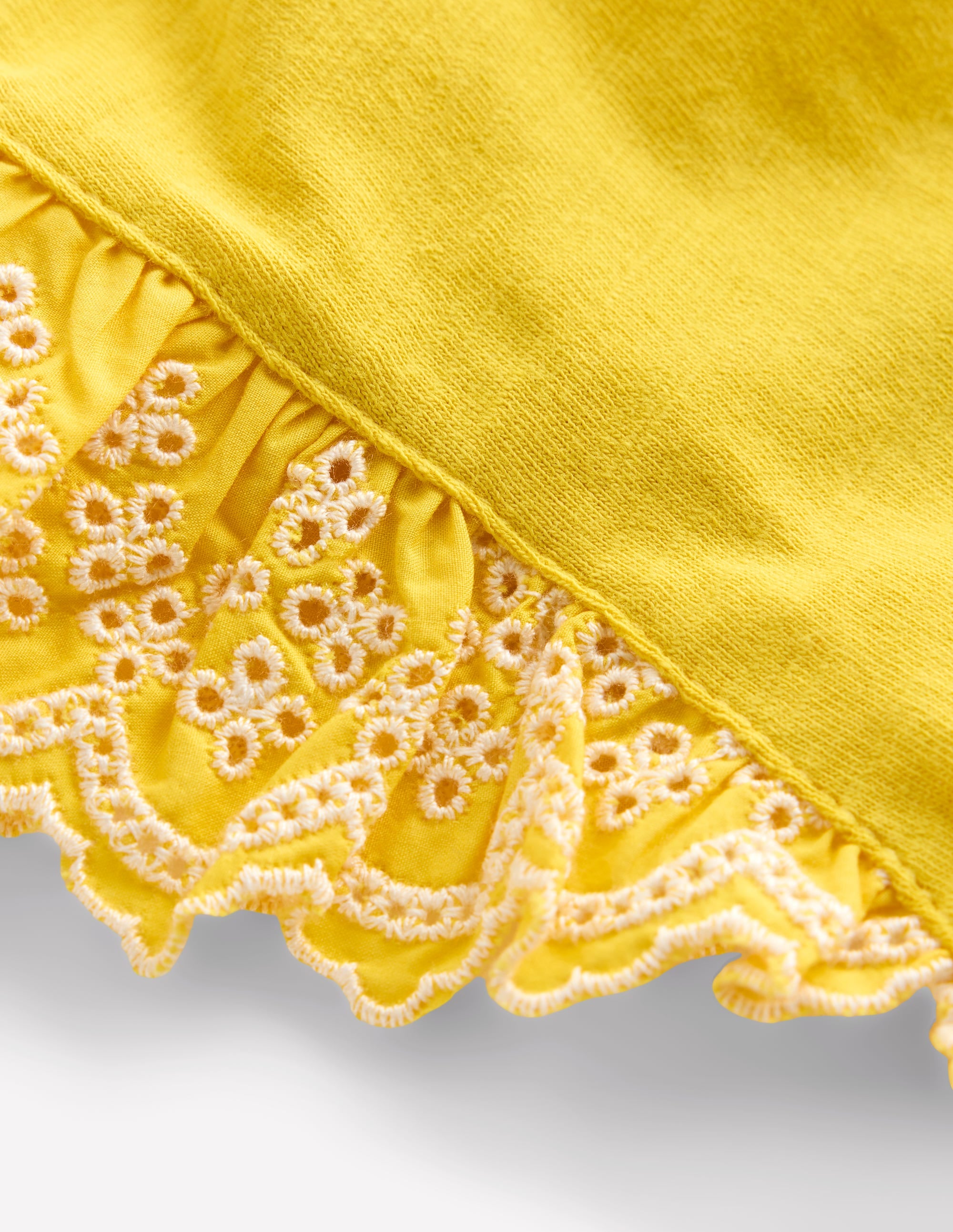Margaret Broderie Frill Tee-Pineapple Yellow - Image 3