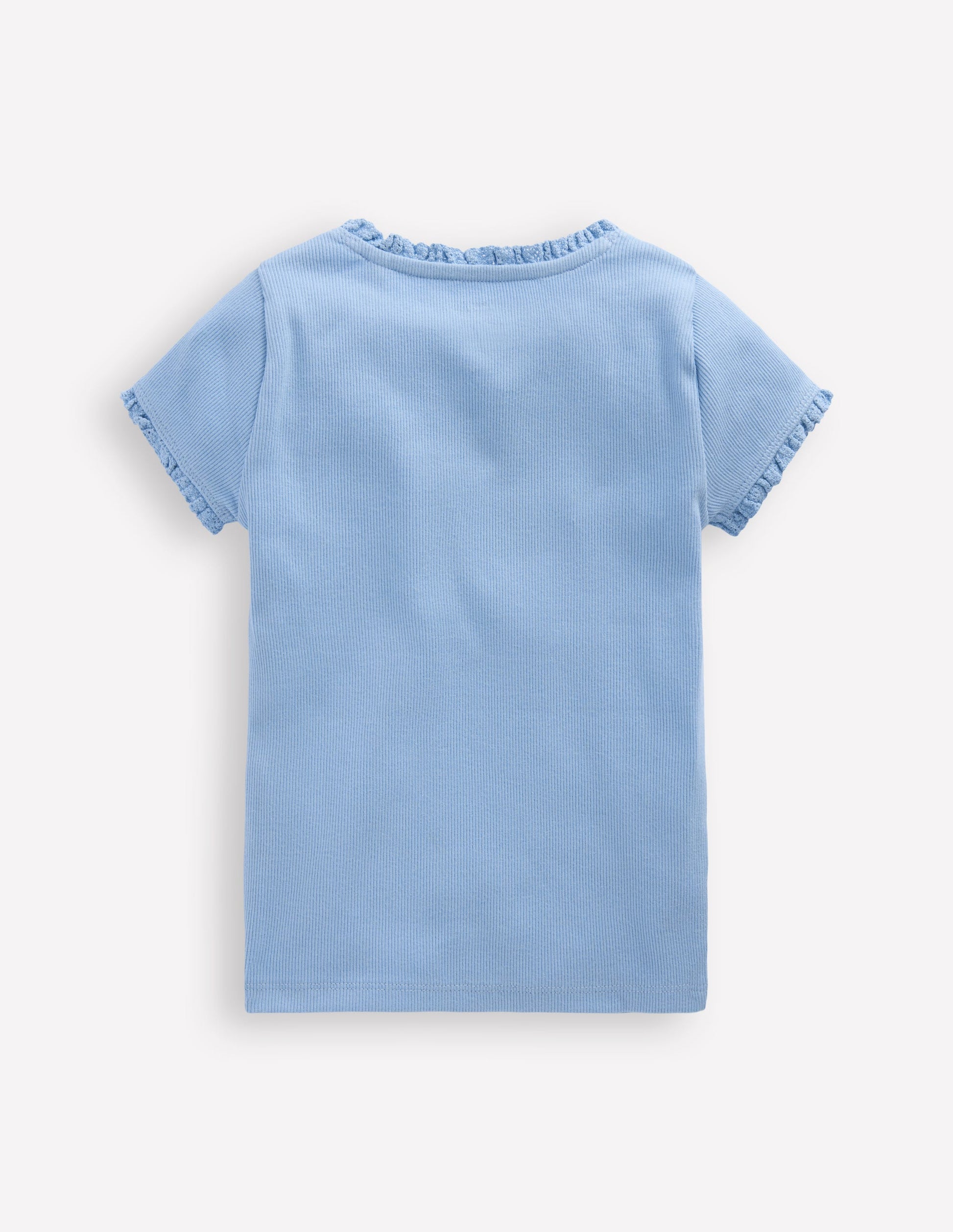 Short Sleeve Ribbed T-shirt-Glacier Blue-2