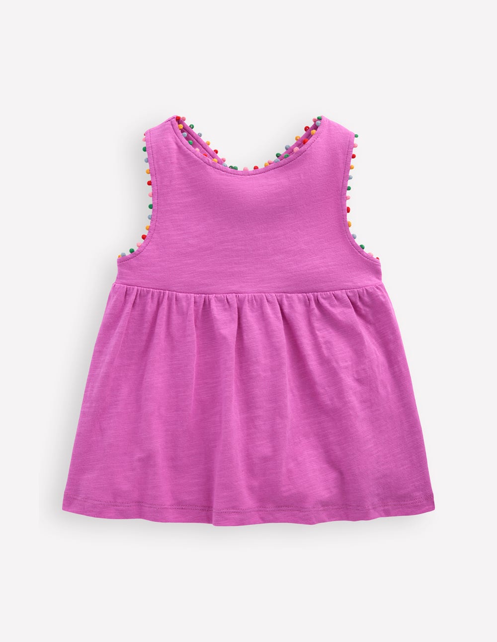 Cross-back Pom Vest-Foxglove Purple - Image 1
