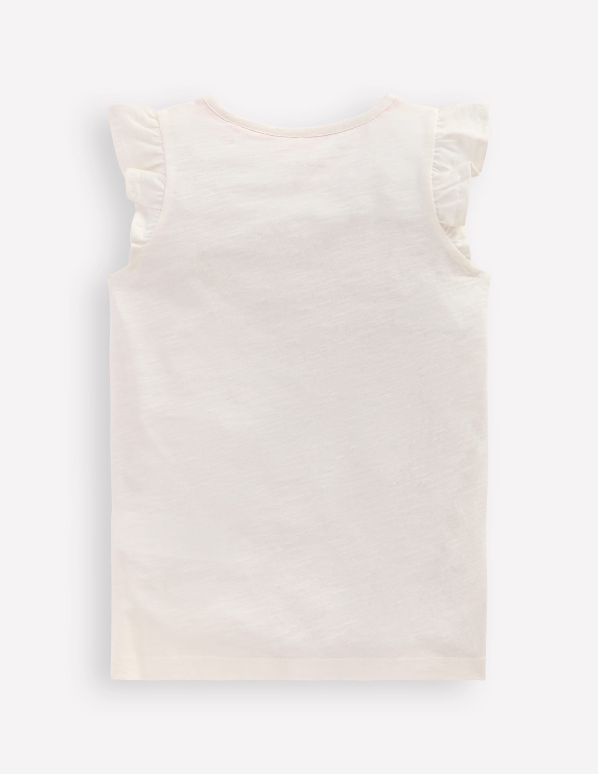 Short Sleeve Frill Logo Top-Soft Ivory Pets - Image 2