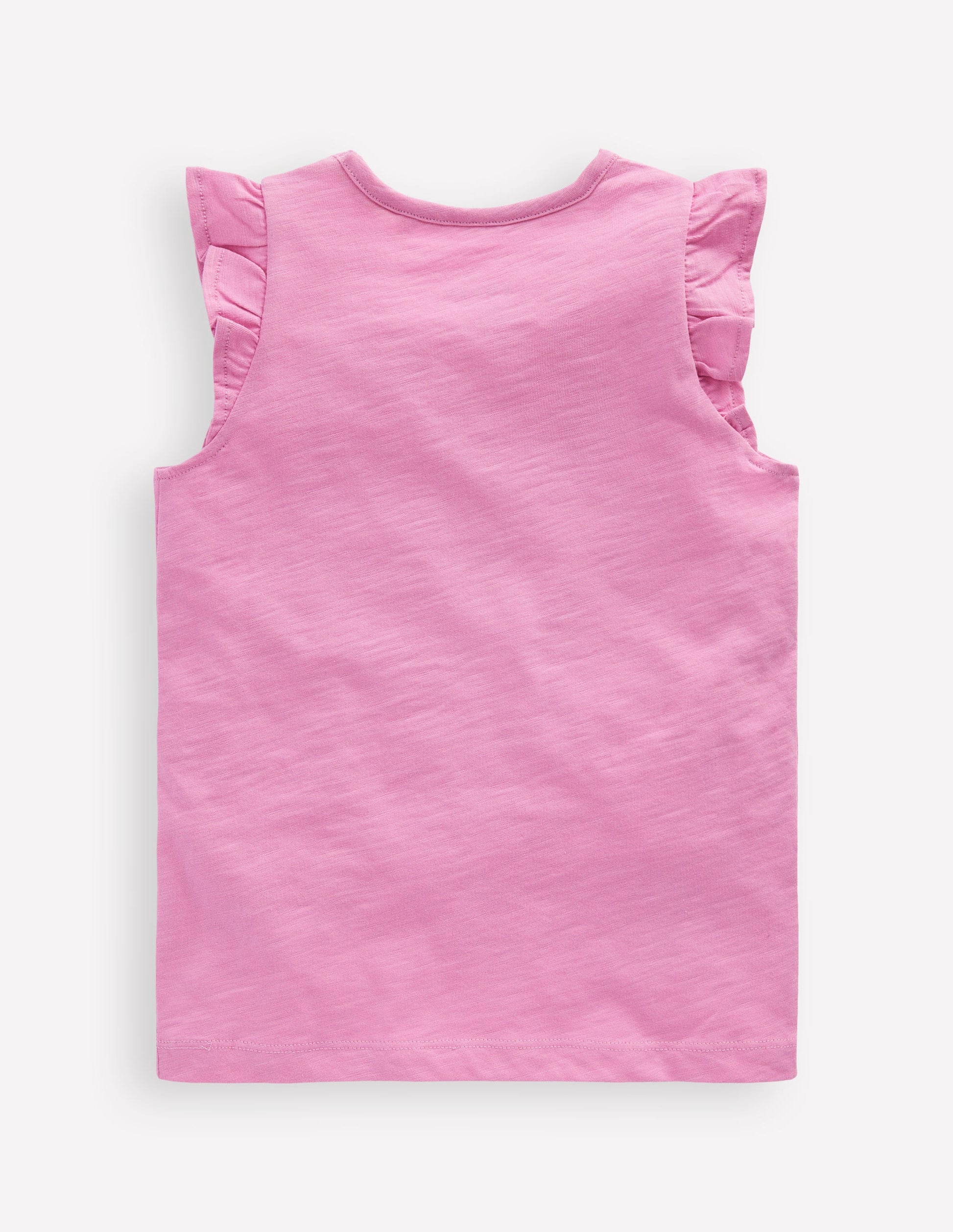 Short Sleeve Frill Logo Top-Chalk Pink Ice Creams-2
