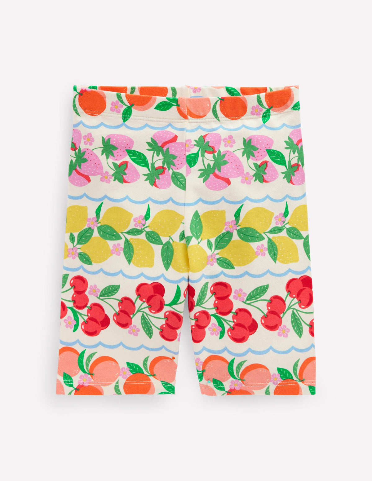Cycling Shorts-Rainbow Fruit Stripe - Image 1