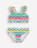 Frill Strap Bikini-Multi Wave