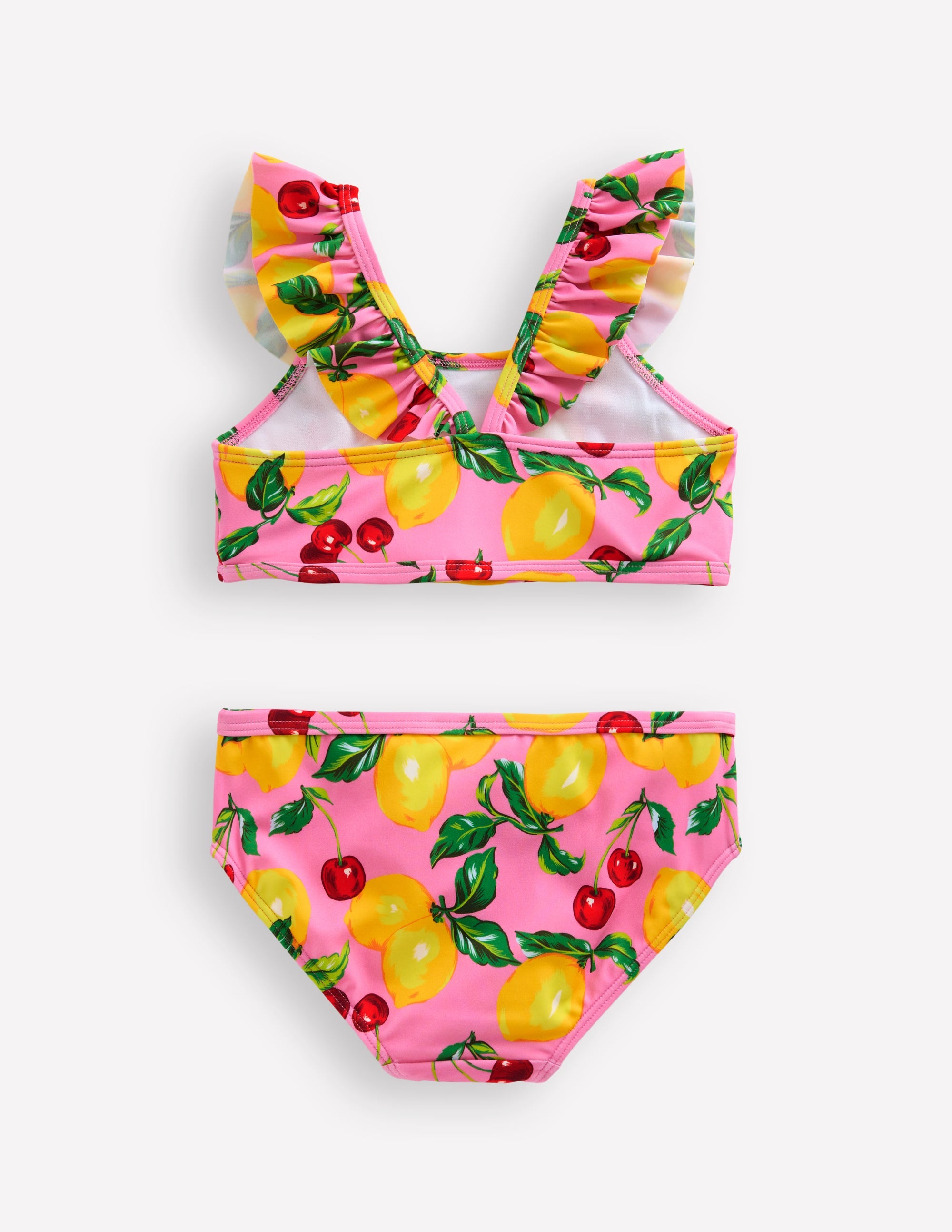 Frill Strap Bikini-Pink Lemons and Cherries - Image 2