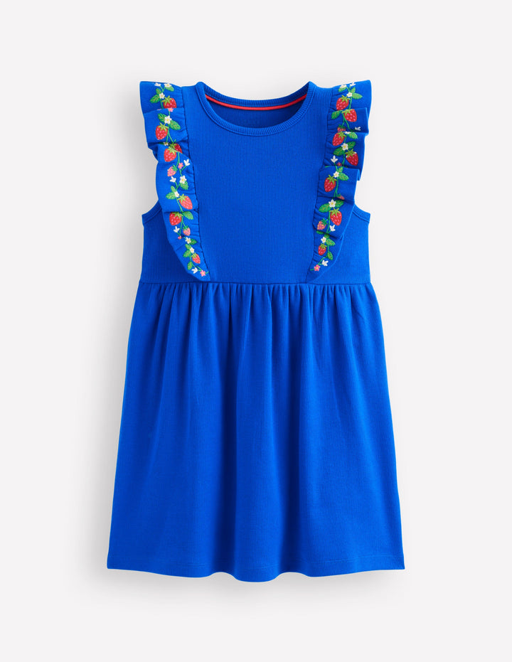 Frieda Embroidered Dress-Gallery Blue