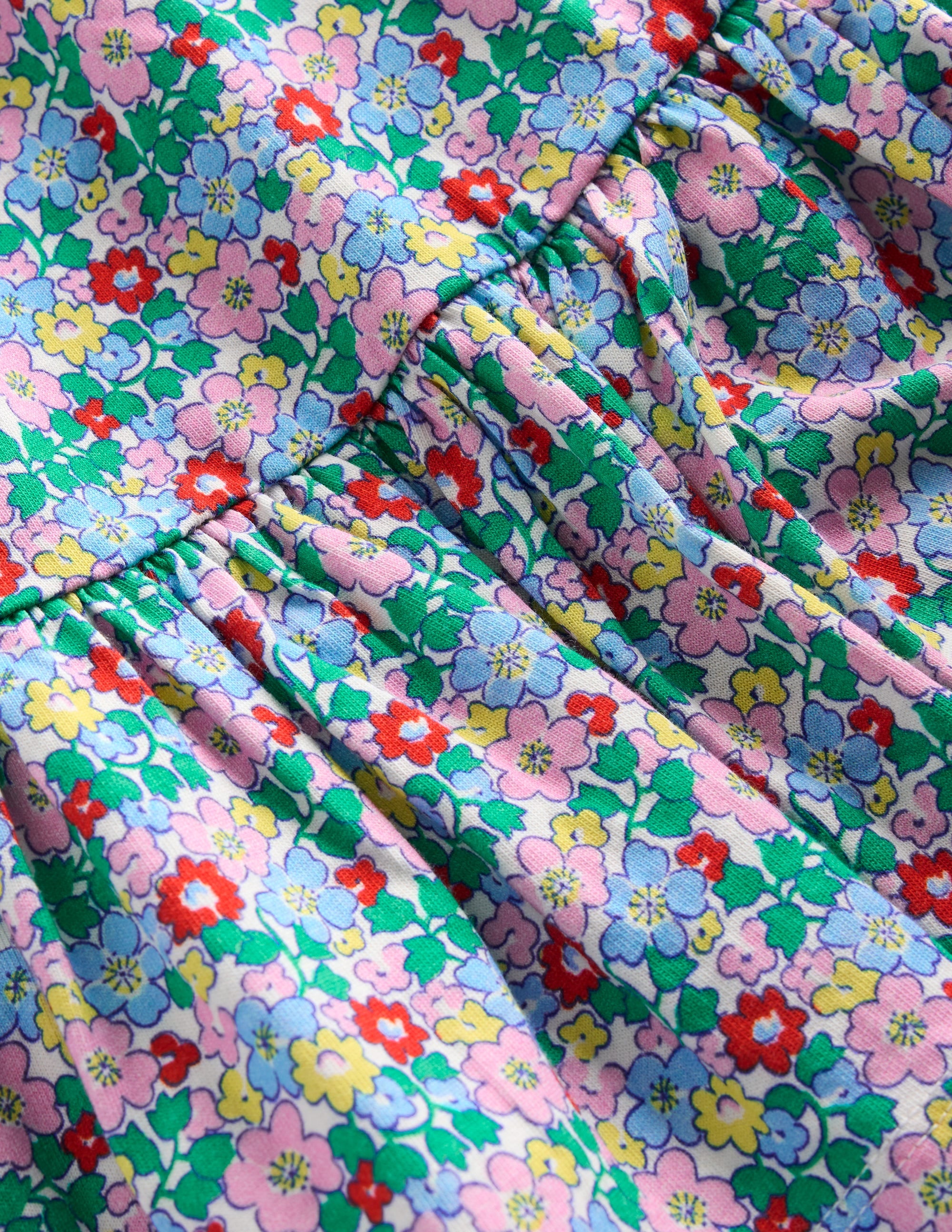 Aurora Shirred Twirly Dress-Multi Flowerbed - Image 3