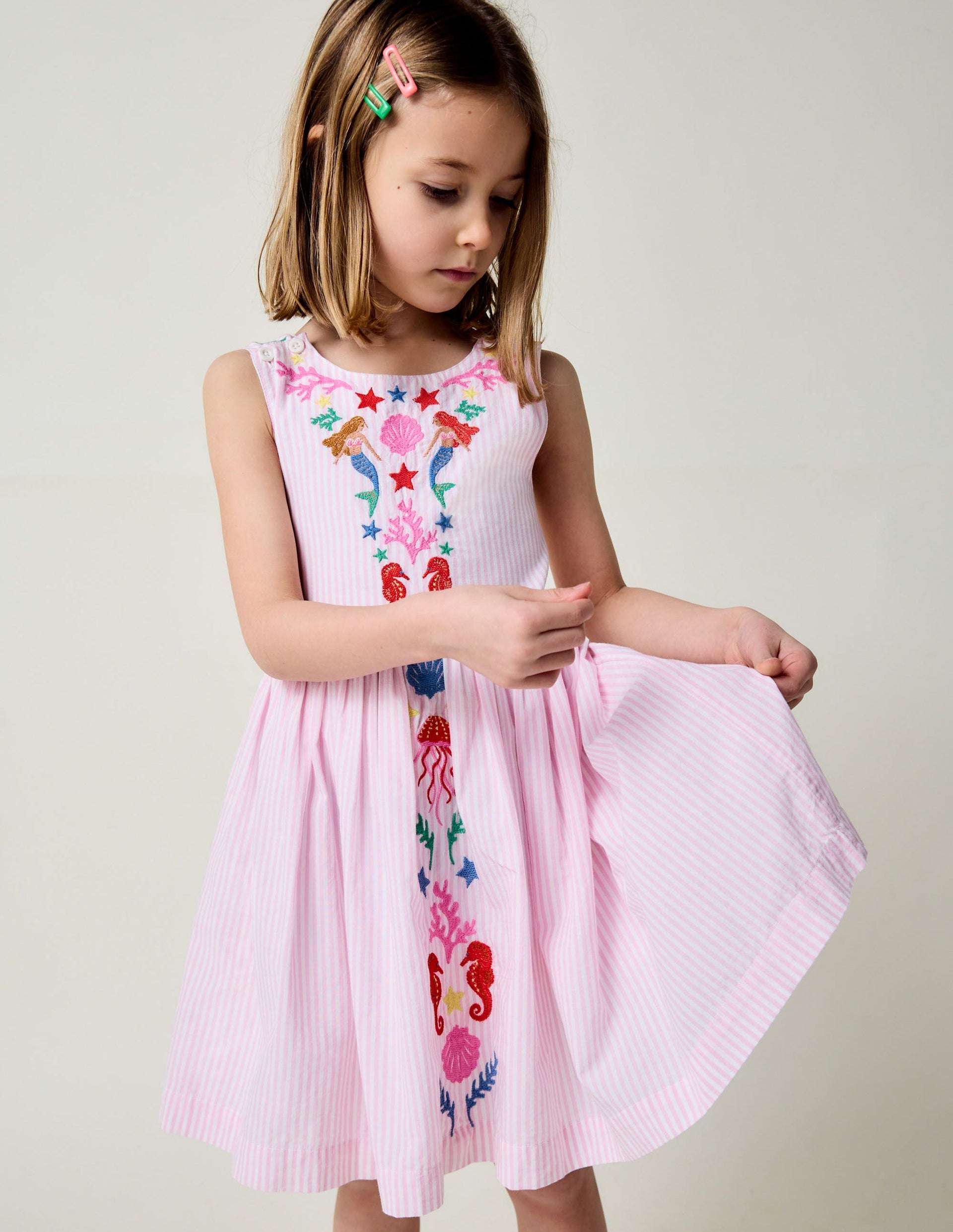 boden mermaid dress Harper Cross-Back Dress-Pink Mermaid