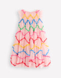 Rainbow Ombre Tulle Dress-Chalk Pink Diamond