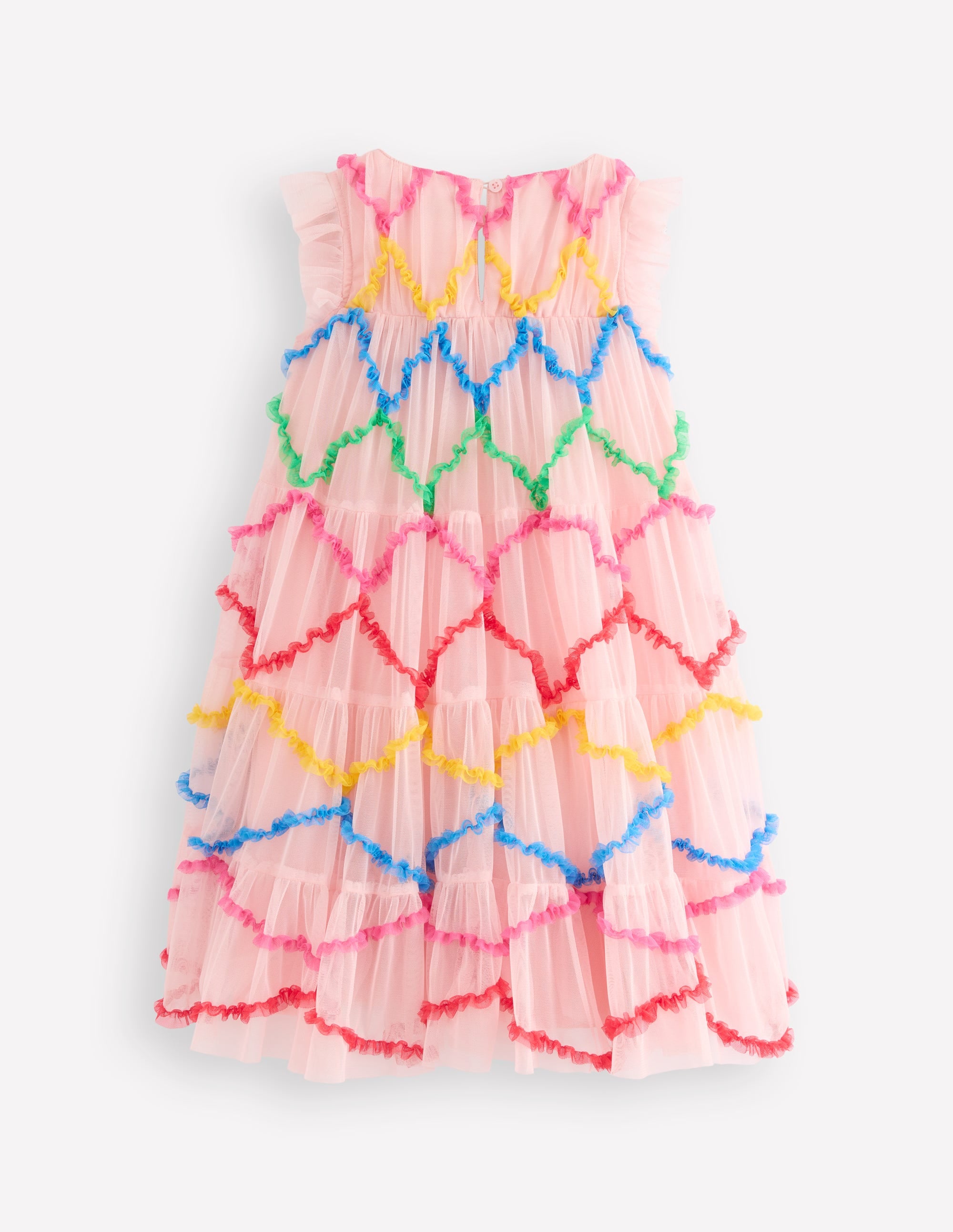Rainbow Ombre Tulle Dress-Chalk Pink Diamond - Image 2