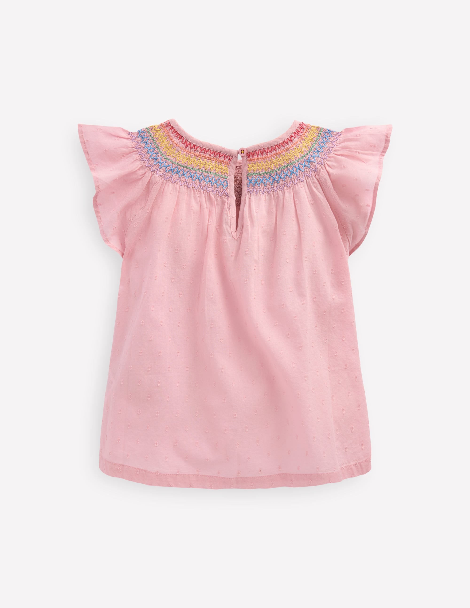 Woven Smocked Top-Vintage Pink - Image 2