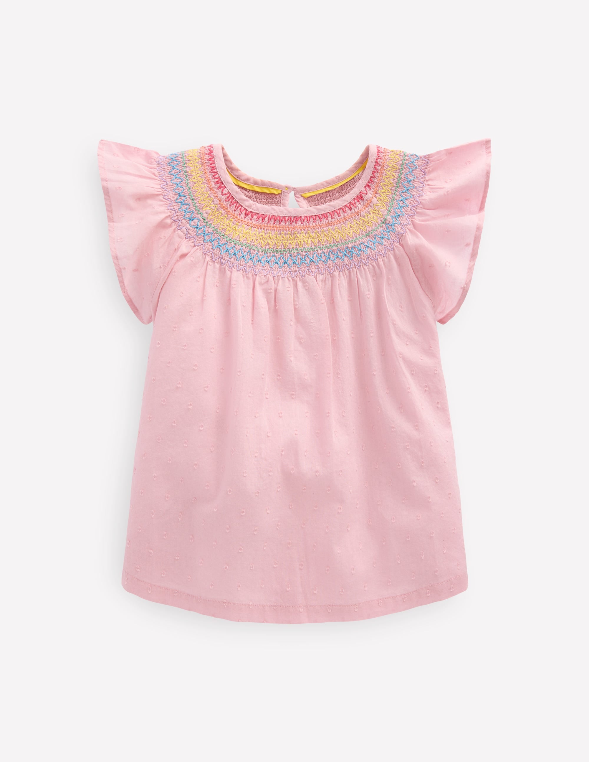 Woven Smocked Top-Vintage Pink - Image 1