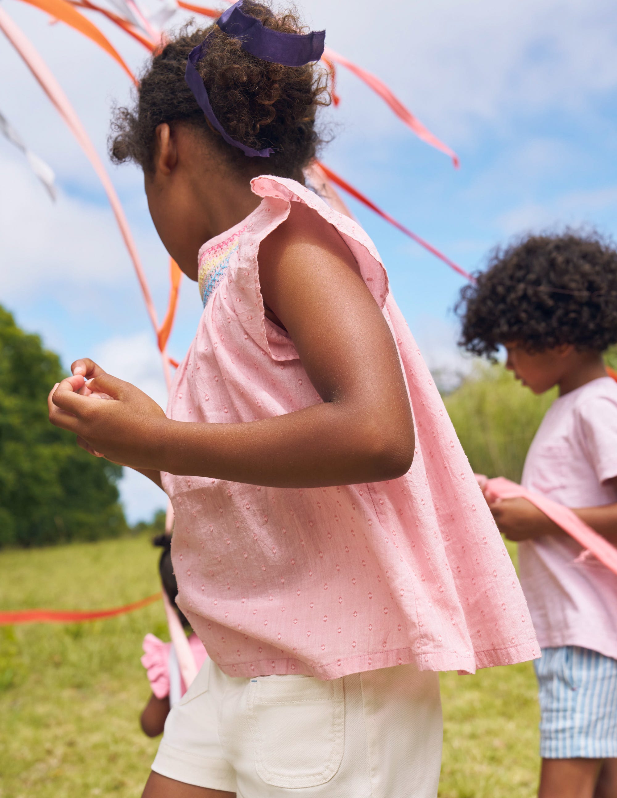 Woven Smocked Top-Vintage Pink - Image 4