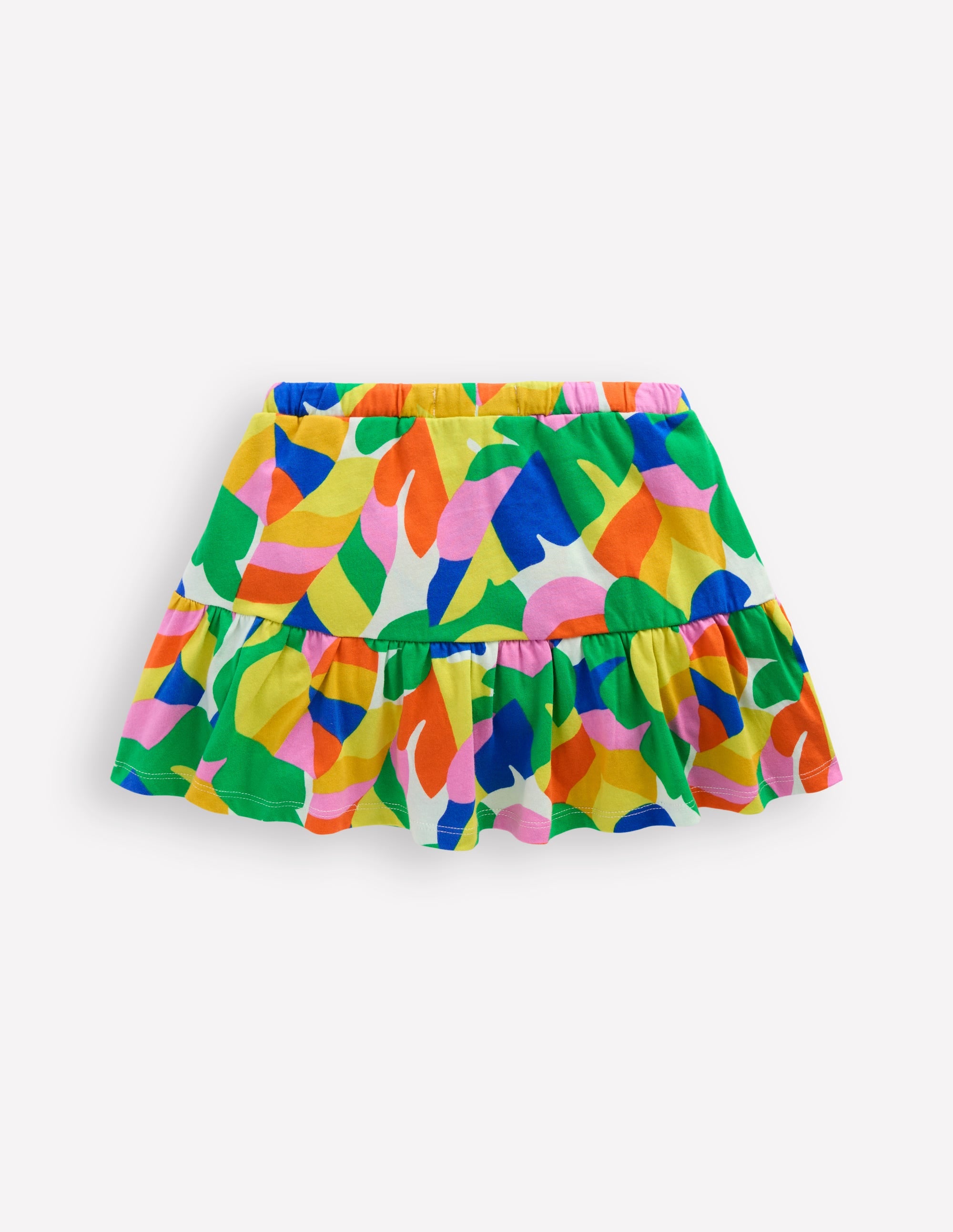 Tiered Jersey Skort-Multi Abstract Palm - Image 2