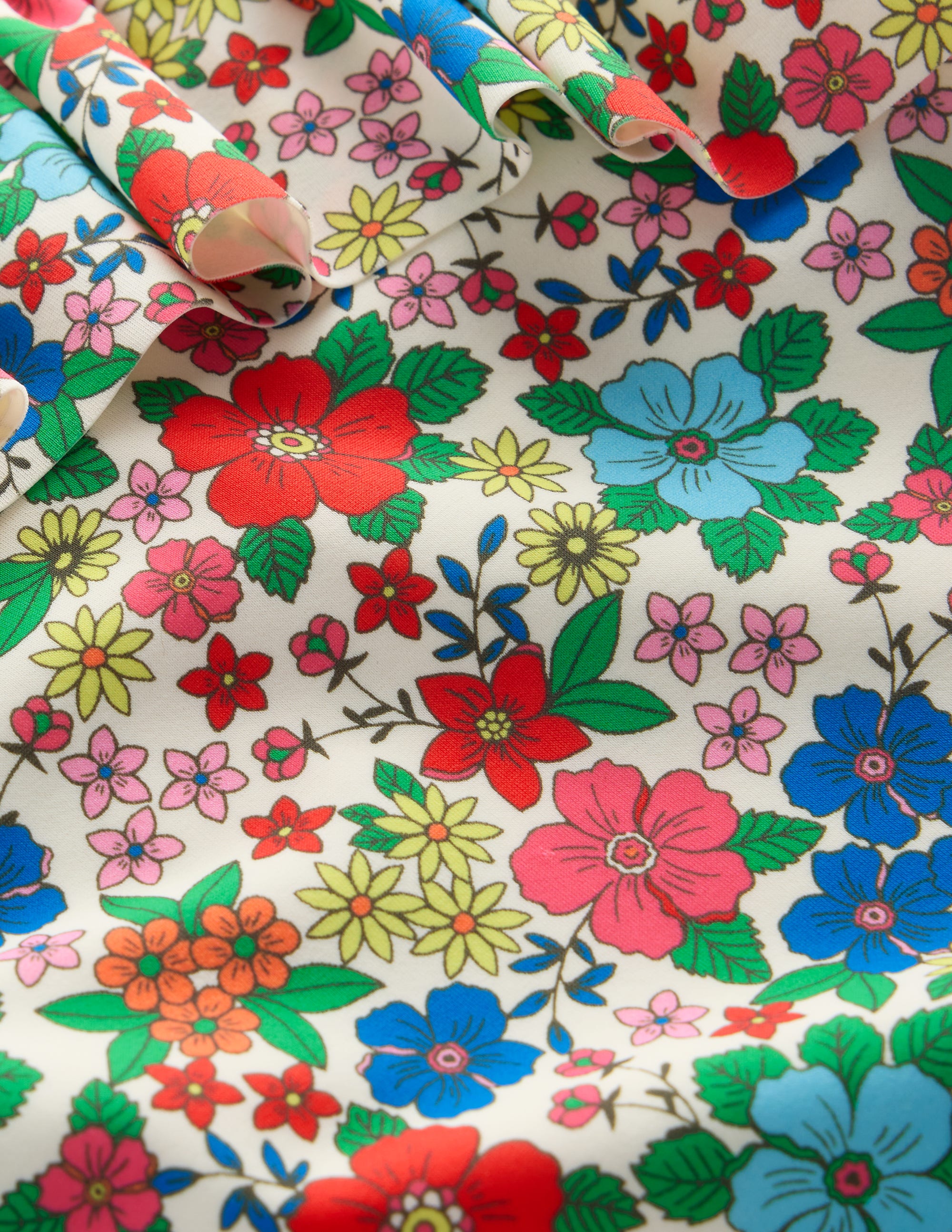 Frill Tie Detail Swimsuit-Multi Holiday Flowerbed - Image 3