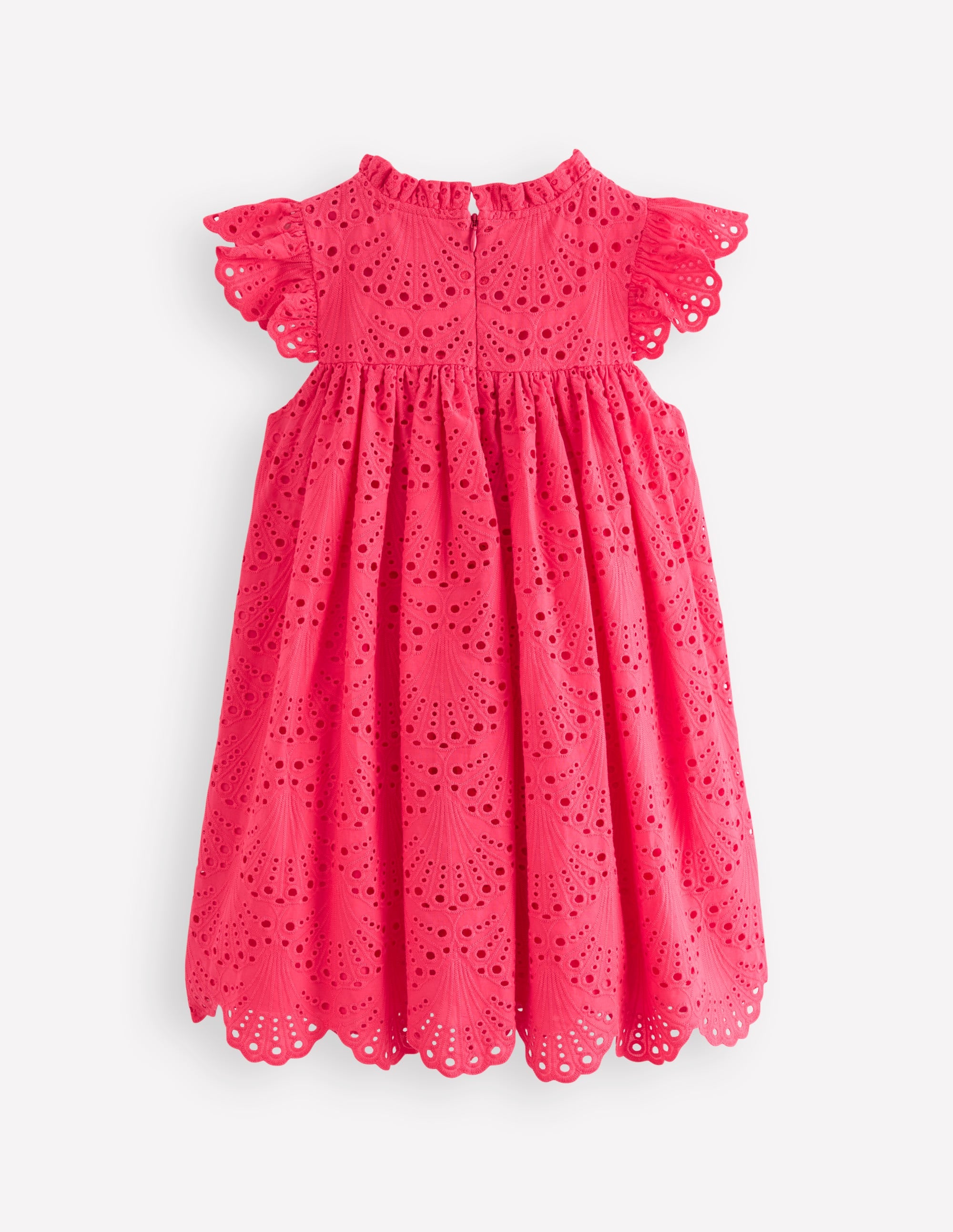 Scallop Broderie Dress-Camelia Pink - Image 2