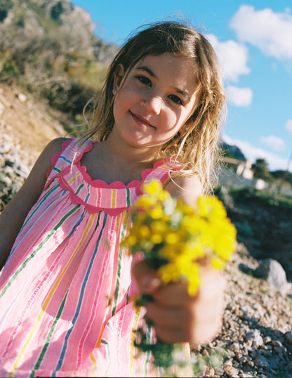 Maribel Strappy Swing Sundress-Pink Multi Stripe-6