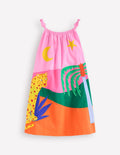 Strappy Appliqué Dress-Vintage Mauve