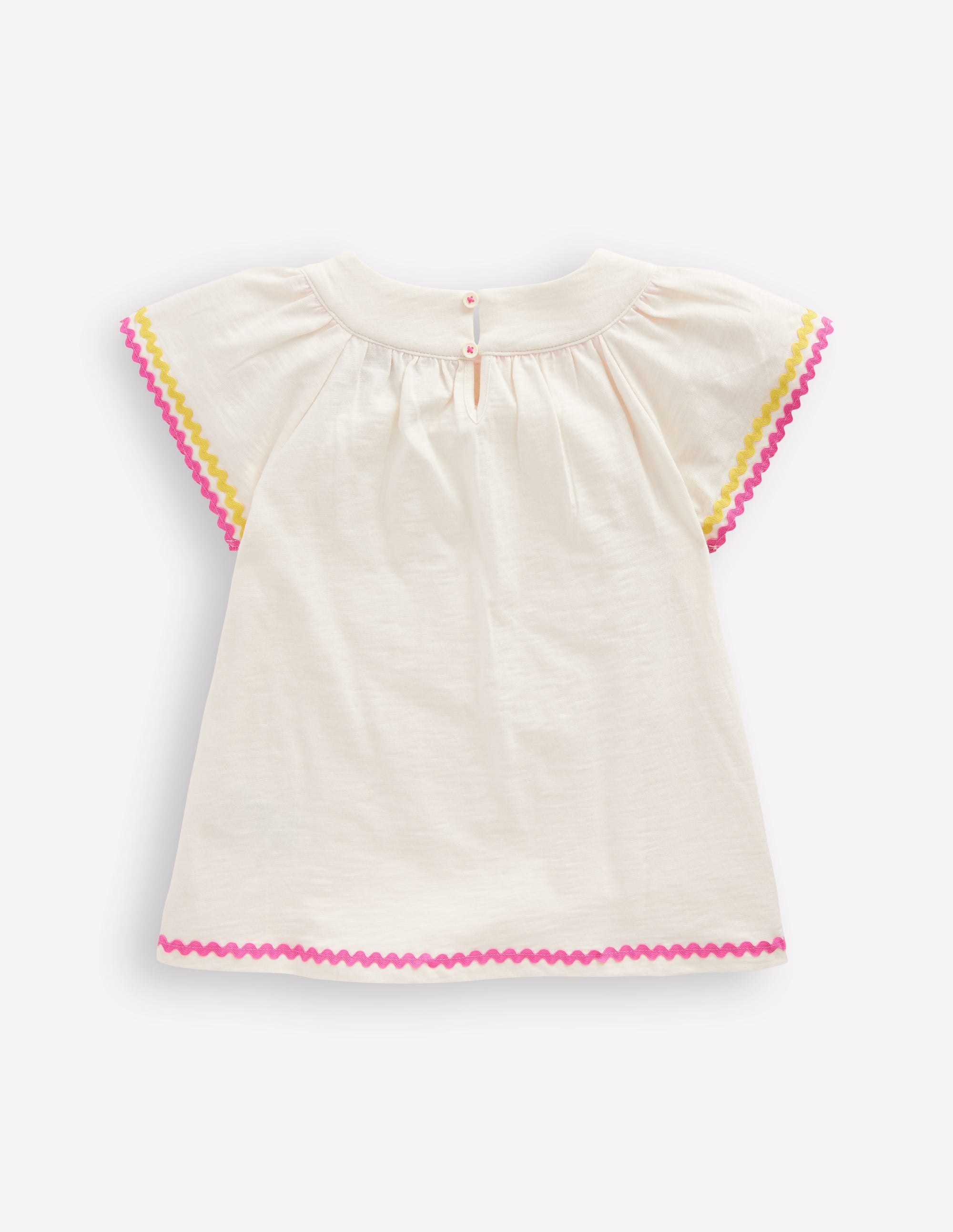 Trim Detail Pretty Top-Soft Ivory - Image 2