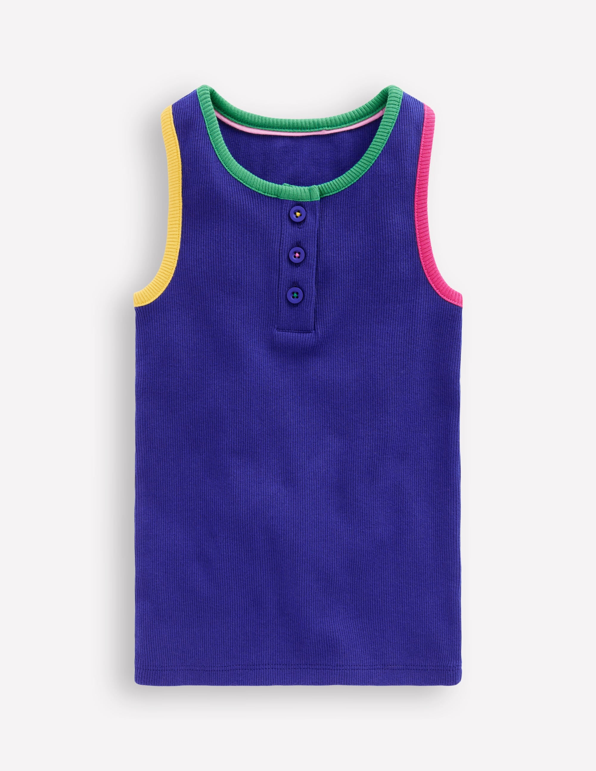 Racerback Ribbed Vest-Bright Blue - Image 1
