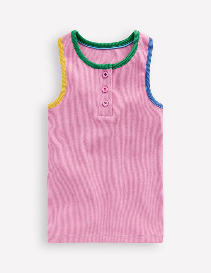 Racerback Ribbed Vest-Vintage Mauve