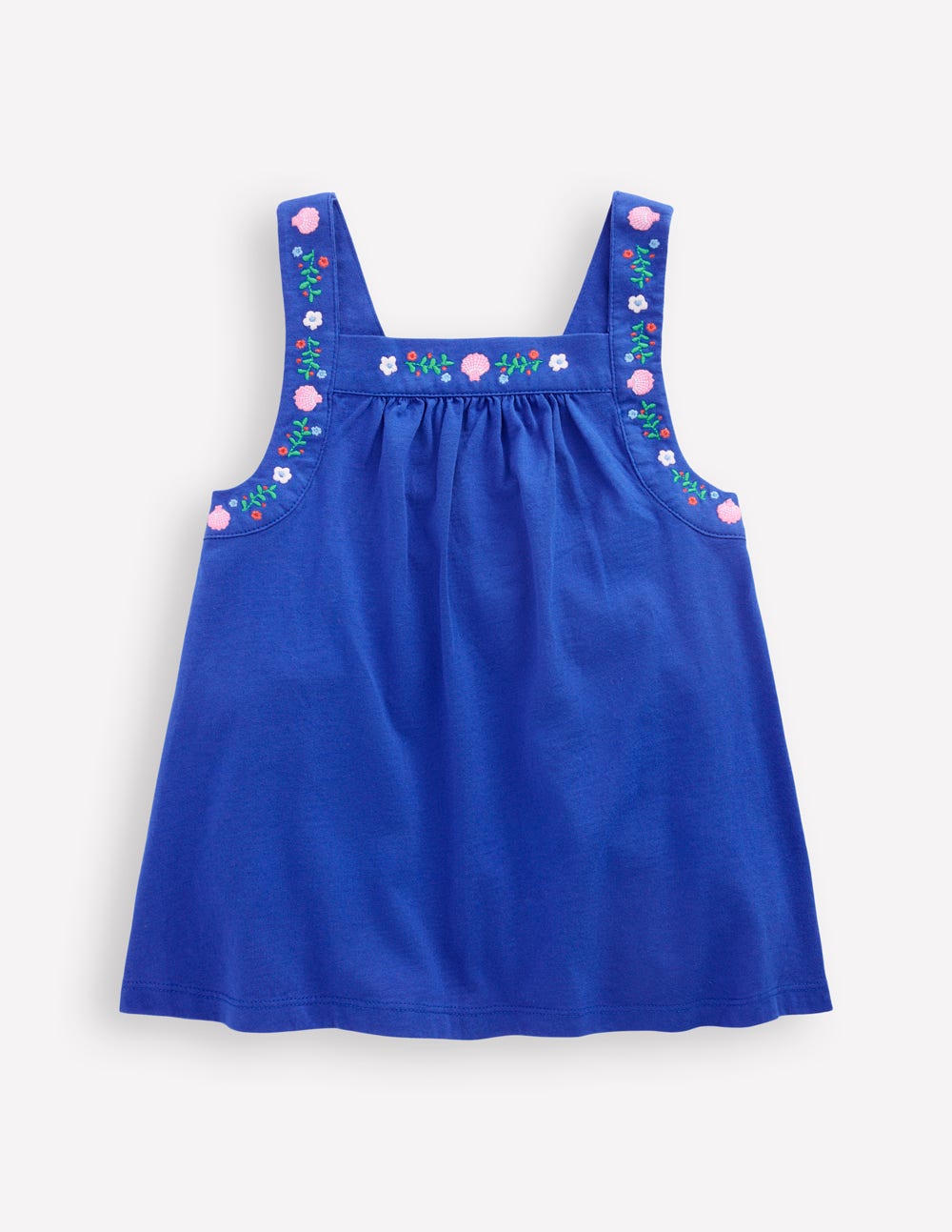 Embroidered Sleeveless Top-Gallery Blue-1