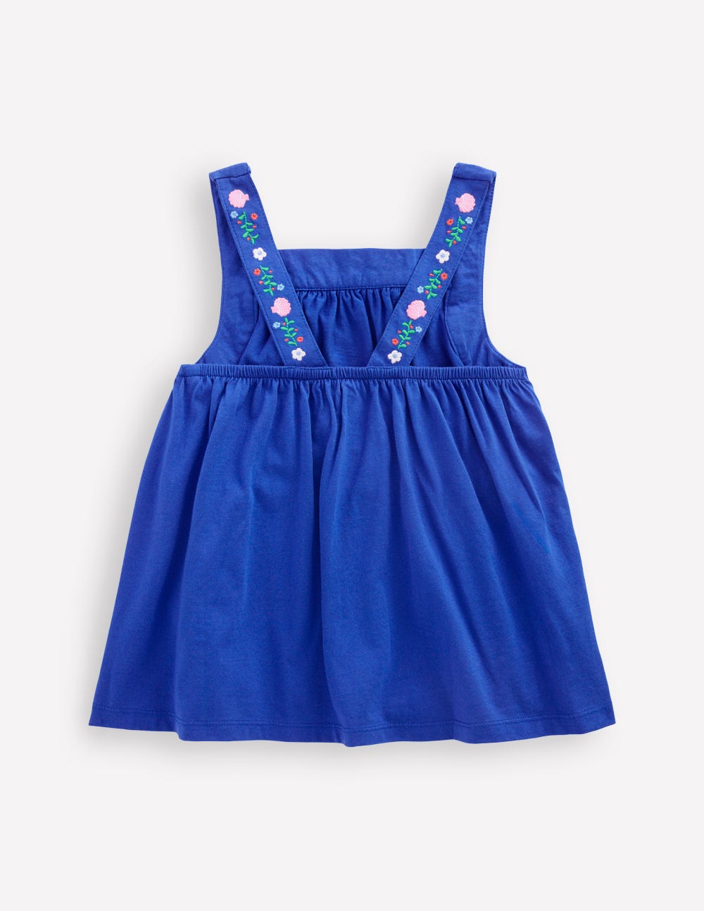 Embroidered Sleeveless Top-Gallery Blue