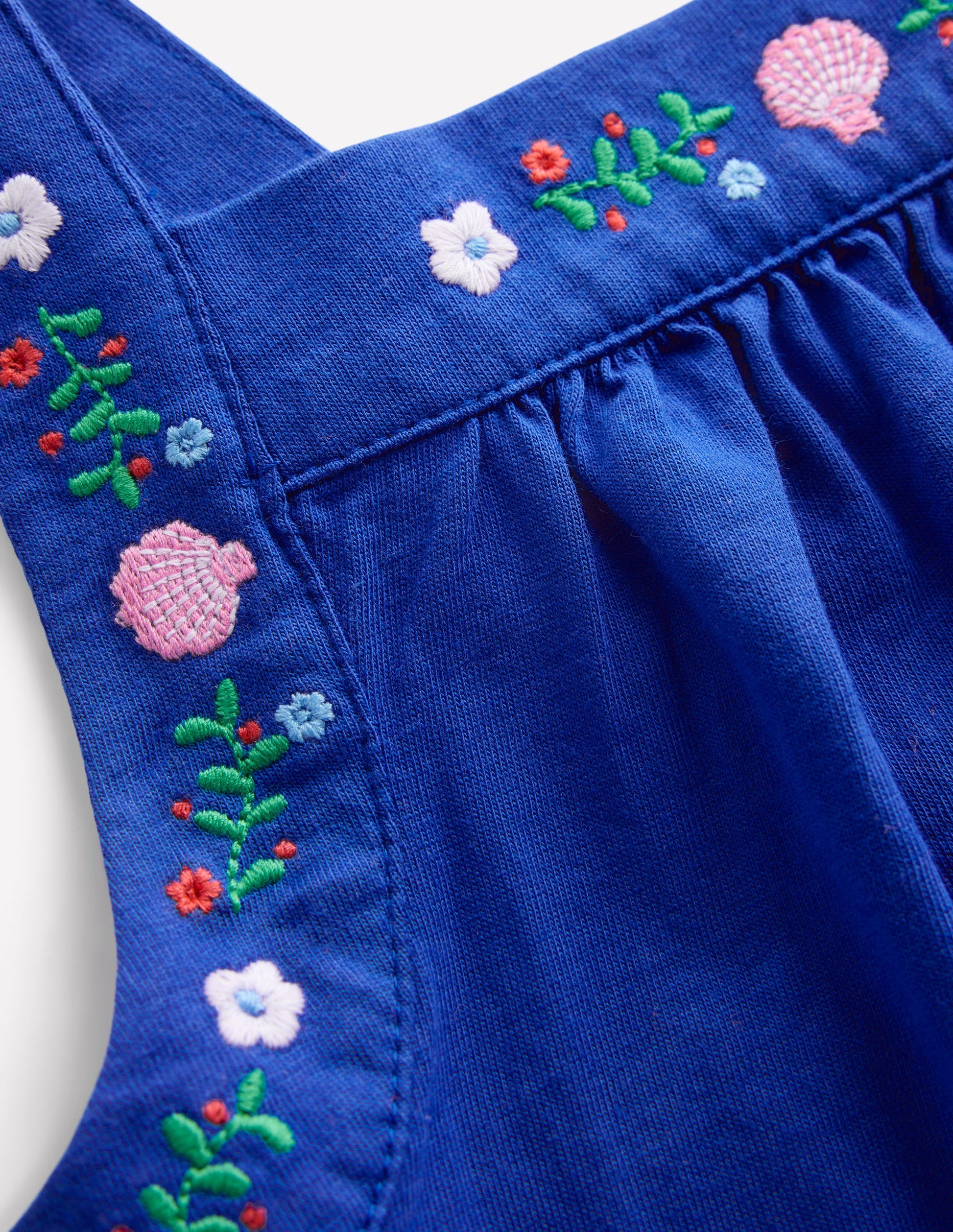 Embroidered Sleeveless Top-Gallery Blue-3