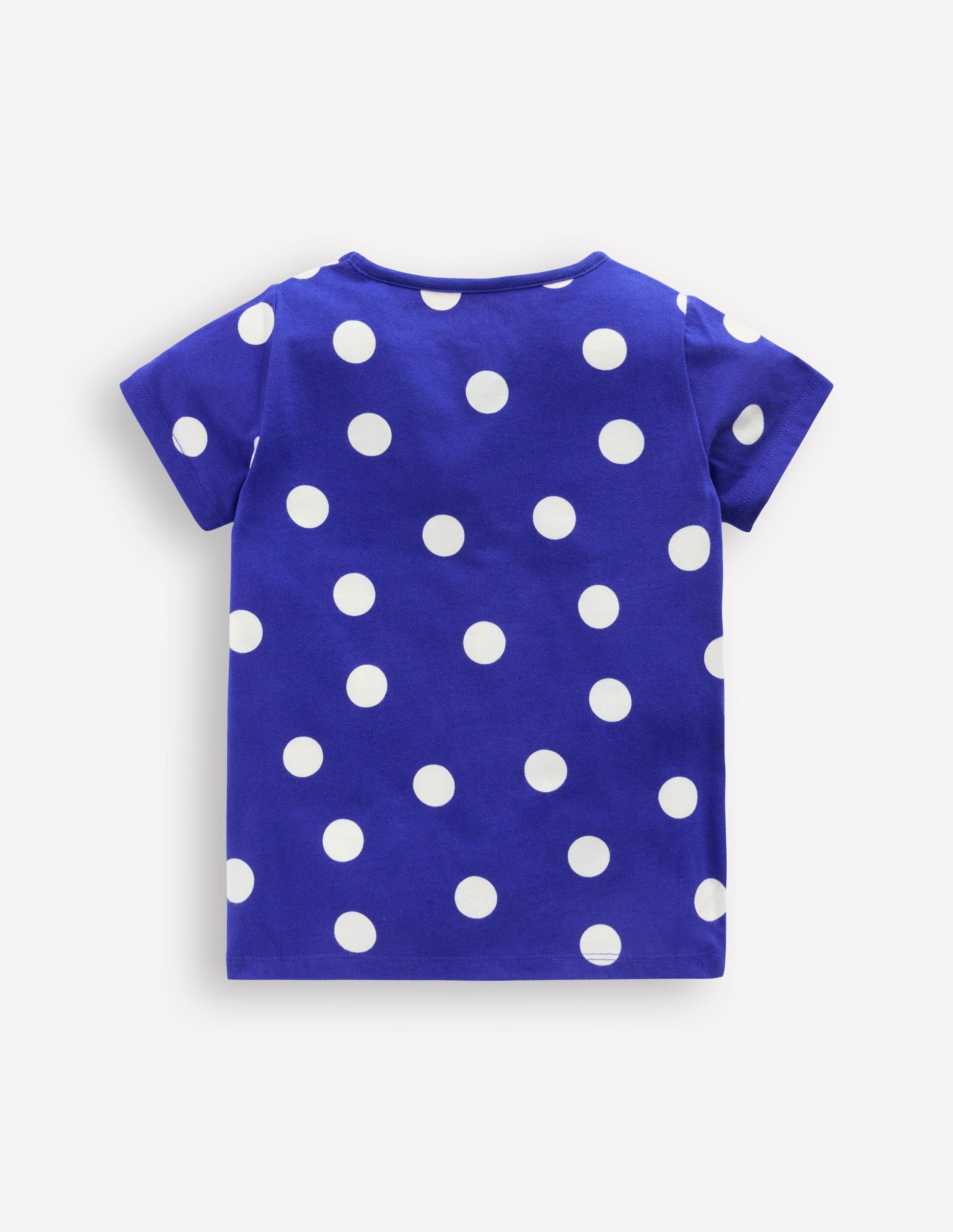 Bay Boucle T-Shirt-Bright Blue Spotty Cats-2