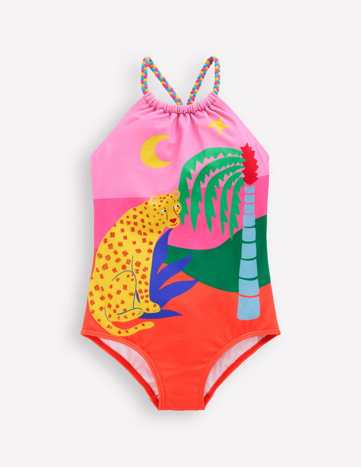 Loop Back Swimsuit-Jungle Placement