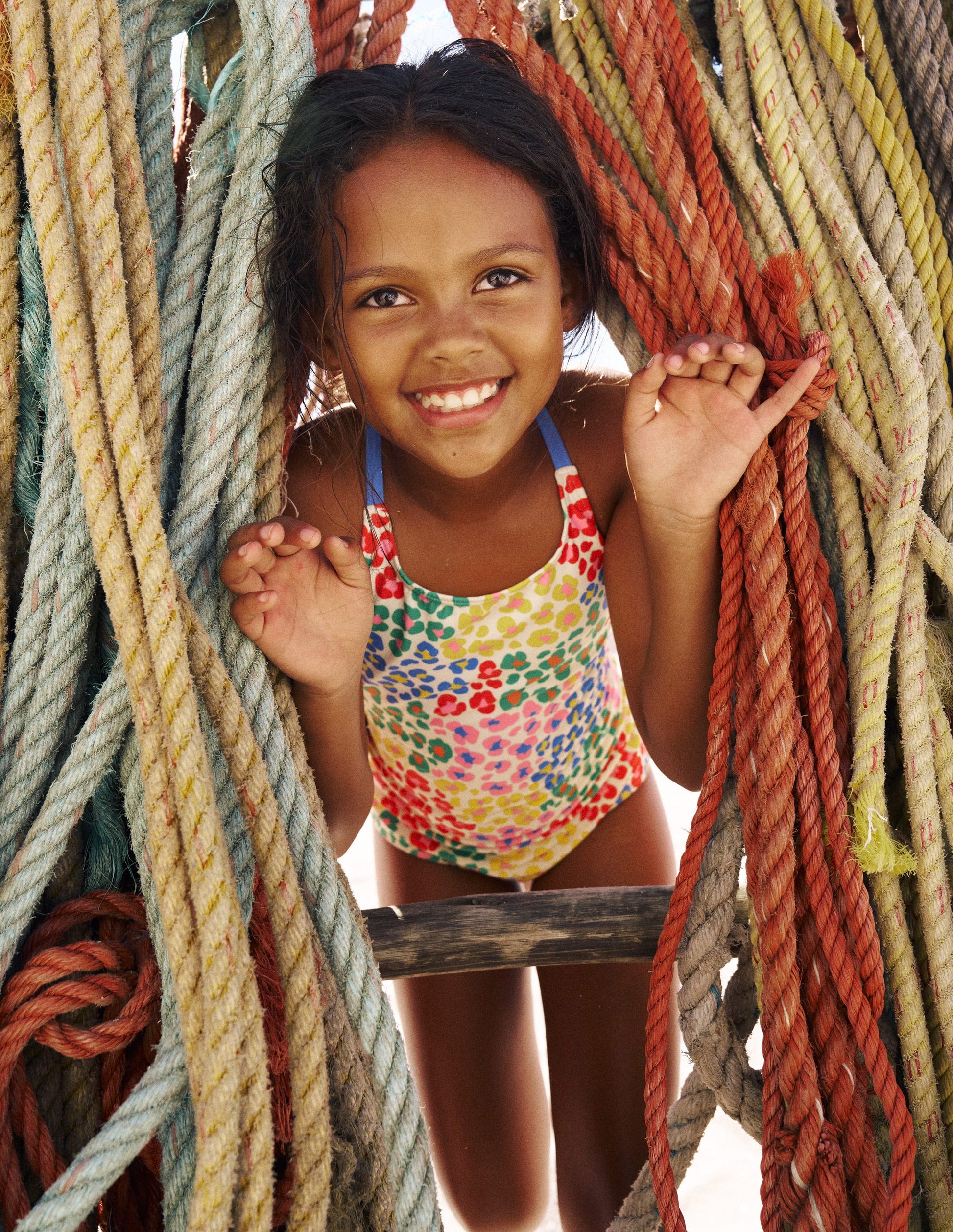 Selena Rainbow Strap Swimsuit-Multi Rainbow Leopard-4