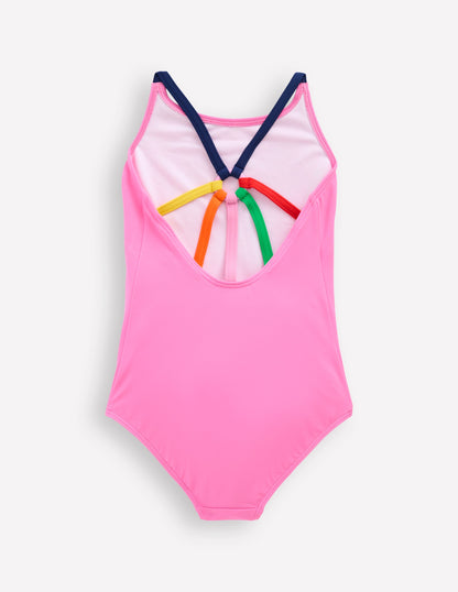 Selena Rainbow Strap Swimsuit-Strawberry Milkshake-2