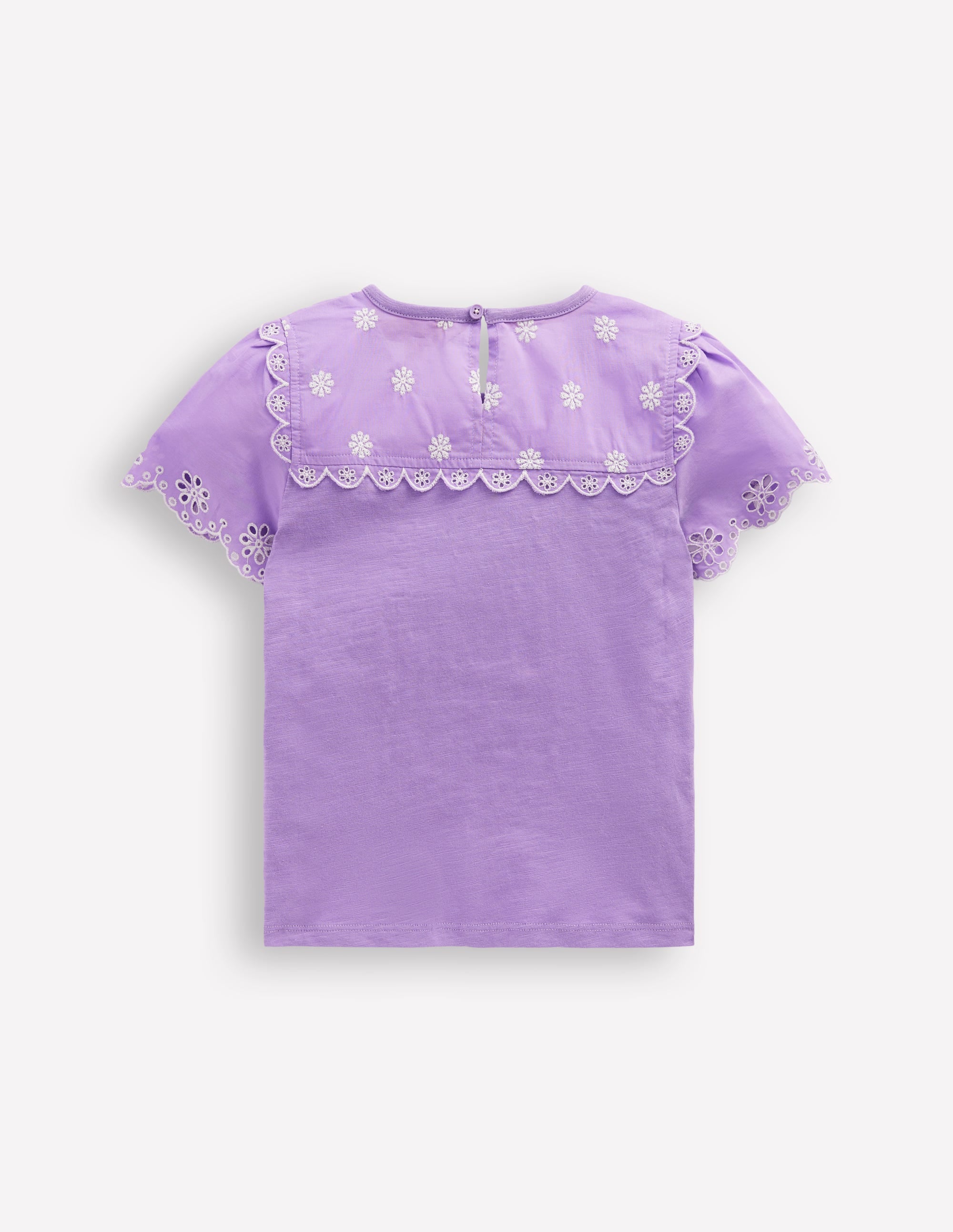Broderie Sleeve Tee-Aster Purple - Image 2