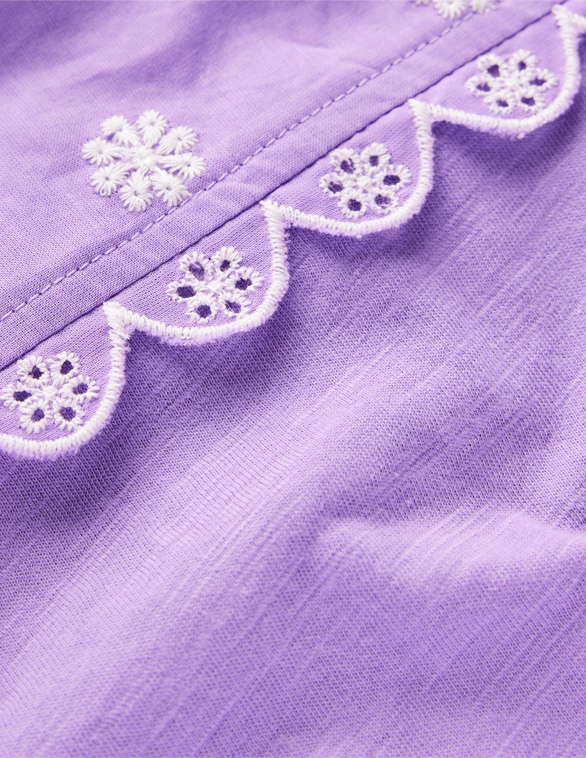 Broderie Sleeve Tee-Aster Purple - Image 3