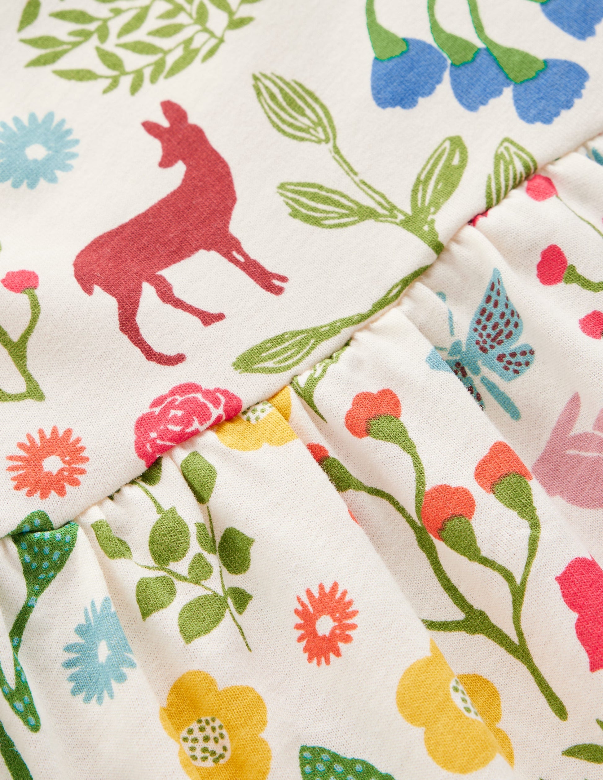 Ariel Long Sleeve Twirly Dress-Soft Ivory Woodland Walk-3