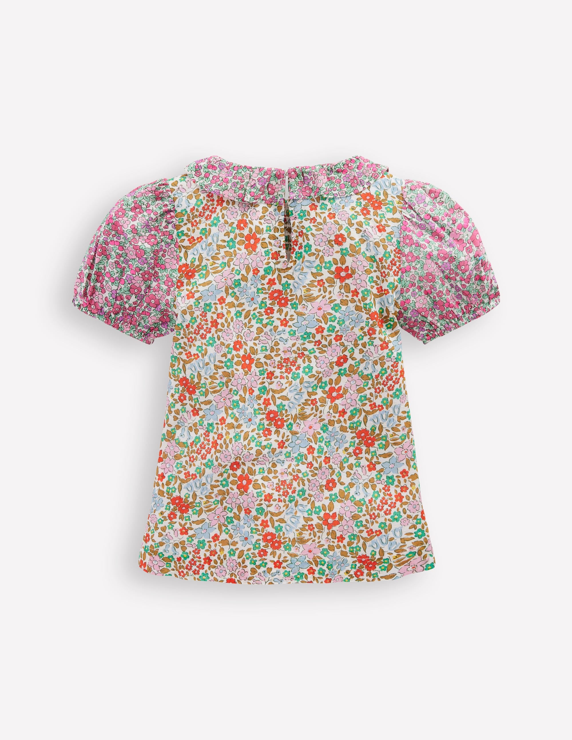 Smocked Frill Neck Blouse-Hotchpotch Floral - Image 2