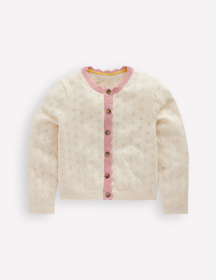 Everyday Scalloped Cardigan-Soft Ivory