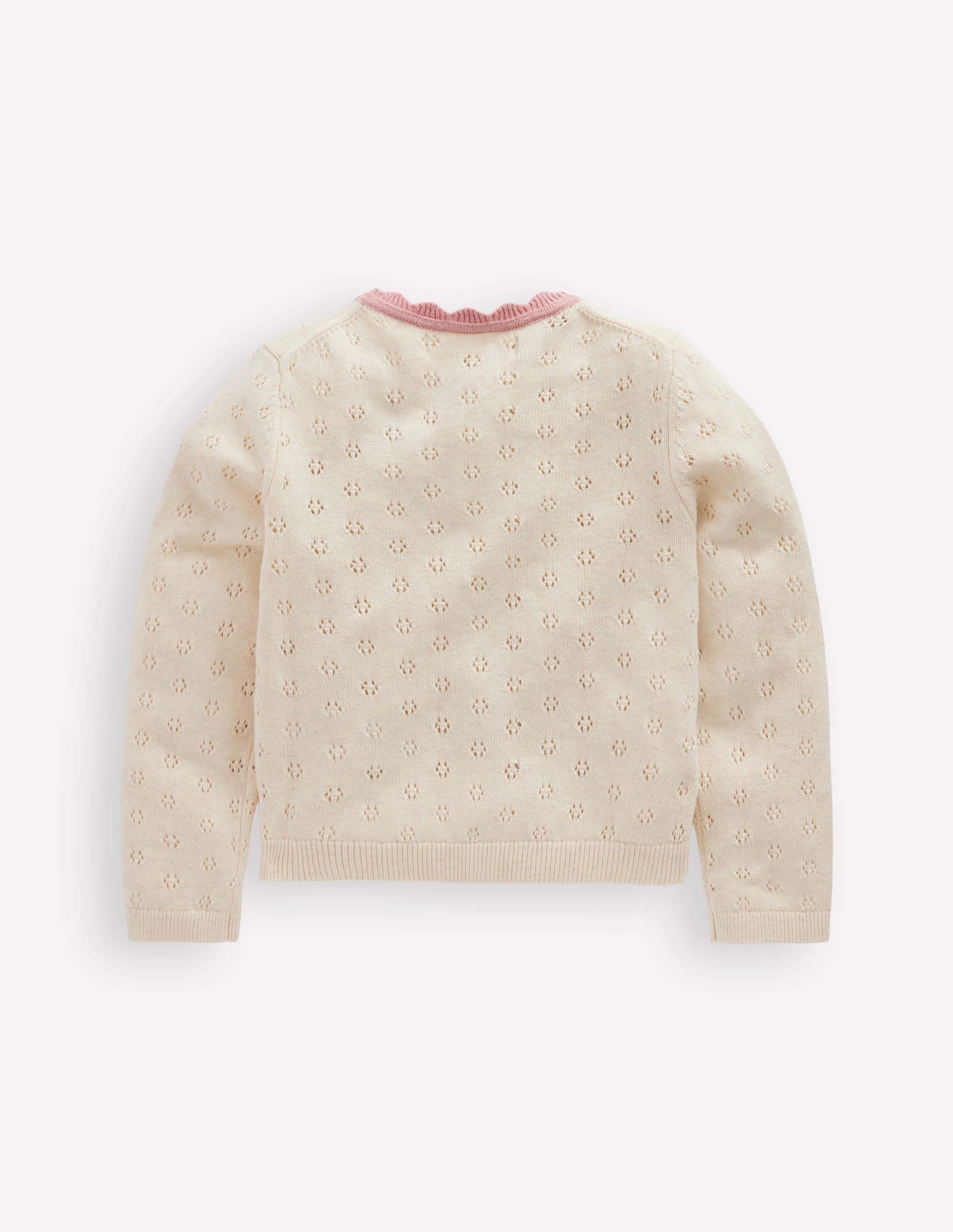 Everyday Scalloped Cardigan-Soft Ivory - Image 2