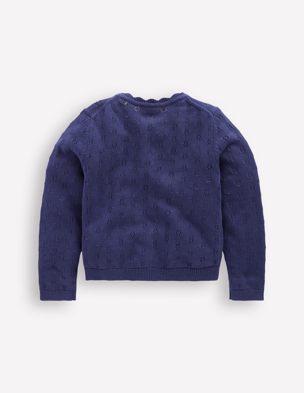 Everyday Scalloped Cardigan-College Navy - Image 2