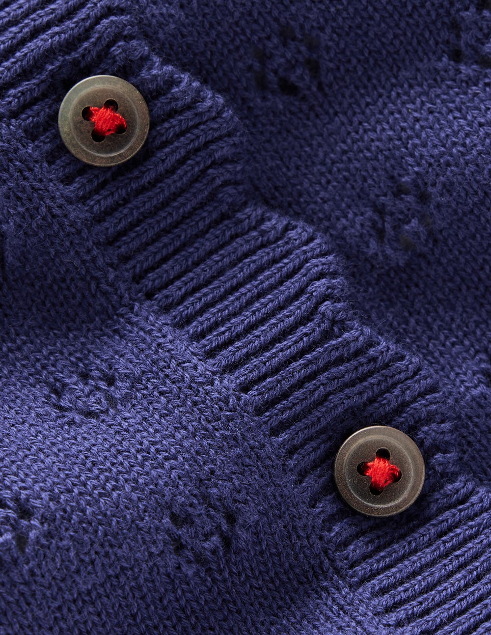 Everyday Scalloped Cardigan-College Navy - Image 3