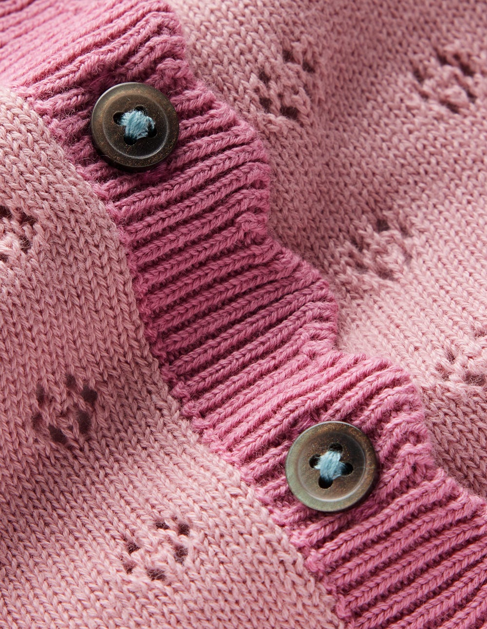 Everyday Scalloped Cardigan-Vintage Pink